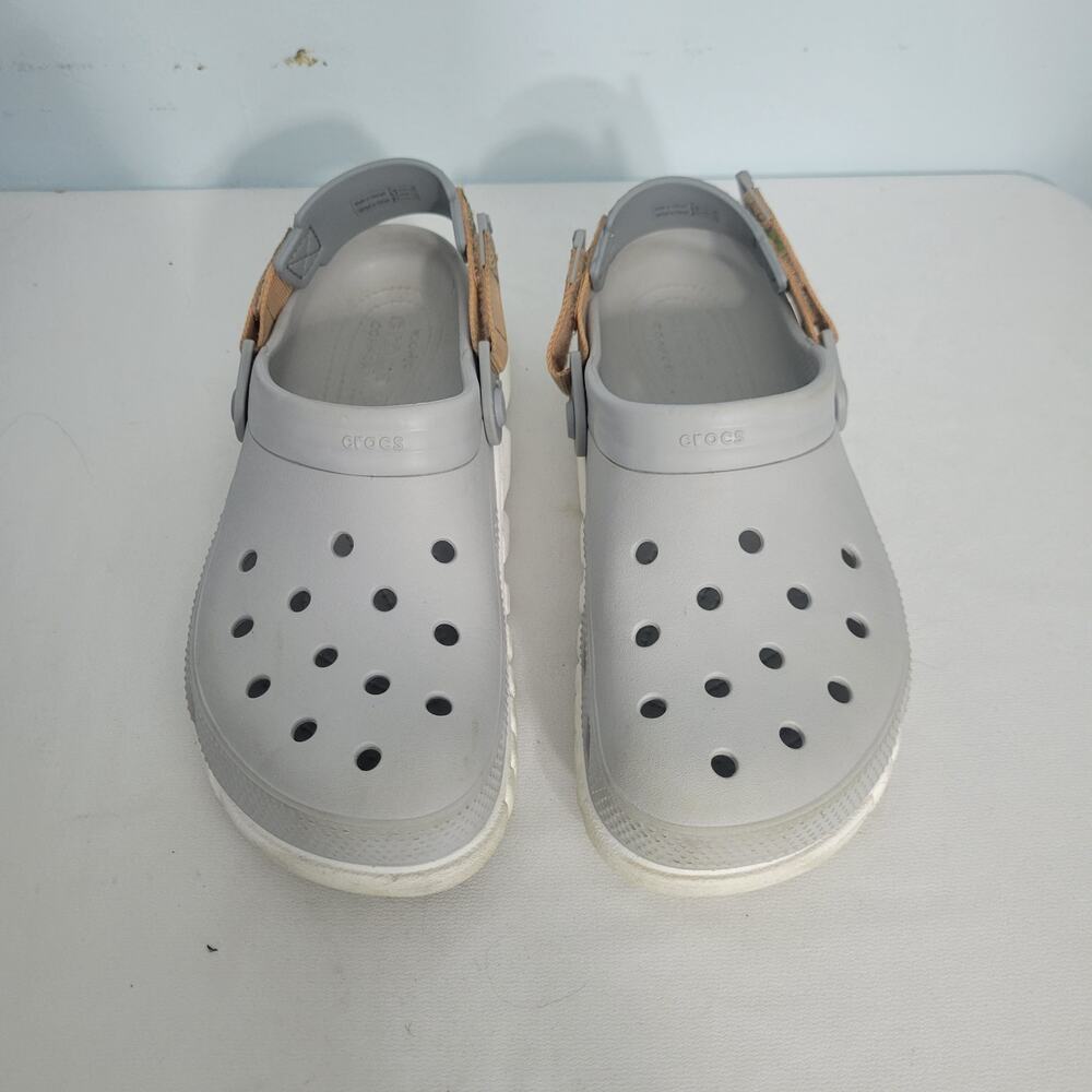 Crocs Duet Max 11 Gray Clogs Size W=9/M=7 Preowned 71726-2960 - Picture 6 of 7